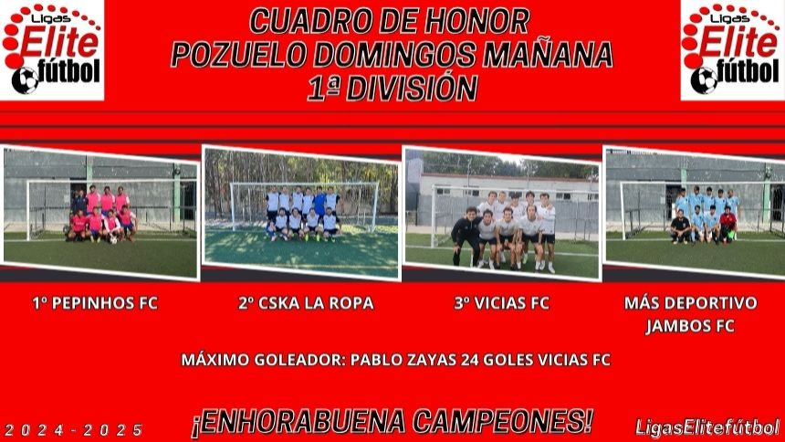 CUADREO DE HONOR. POZUELO DOMINGOS MAÑANA 1ª DIVISIÓN